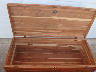 Vtg JACOB BLOOM COMPANY Phila.  PA Tennessee Red Cedar Wood Chest Trunk 2