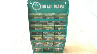 Vintage Cities Service Map Rack With 9 Vintage Cities Service Maps