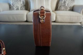 Vintage Ralph Lauren Leather Box Handbag Purse Brown. 2