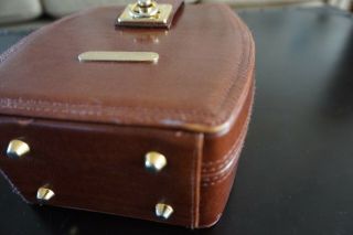 Vintage Ralph Lauren Leather Box Handbag Purse Brown. 5