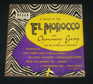 Decca Records Boxed Set 4 Records " A Night At The El Morocco " W/chauncey Gray