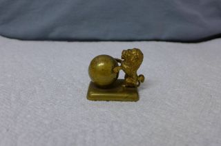 Bt Sewing Vintage Figural Metal Tape Measure Lion With Ball