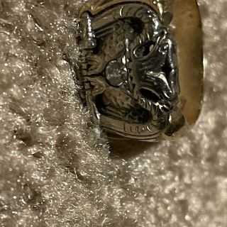 Vintage Gold 10k 32nd Degree Mason Double Eagle Masonic Ring Jewelry An Keychain