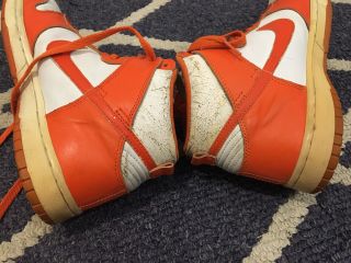 1998 Nike Dunk High LE Syracuse White Orange US 9 BTTYS Ready To Ship Vintage 4