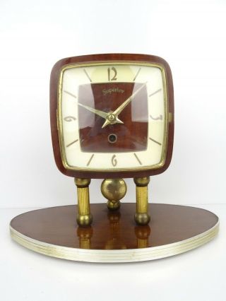 German Mantel Shelf Clock Vintage Retro 8 Day (junghans Kienzle Hermle Era)