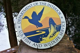 Department Of The Interior U S Fish And Wildlife Service Metal Sign 20 " Dia
