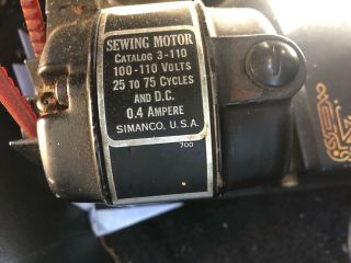 Vintage 1939 Singer Featherweight Model 221 Sewing Machine w/ Pedal AF181199 4