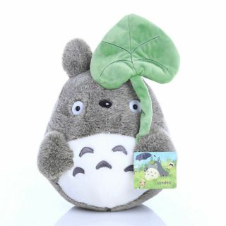 Hot My Neighbor Totoro Plush Doll 8 " Soft Stuffed Dark Grey Leaf Totoro Toy