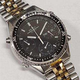 Vintage Seiko Chronograph 7a38 - 6040 Quartz Watch Sko234