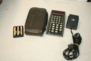 Vintage Hewlett Packard Hp - 55 Calculator With Case & Power Supply