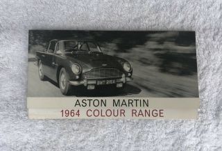 Vintage Aston Martin Db5 Colour Chart Brochure 1964 James Bond 007