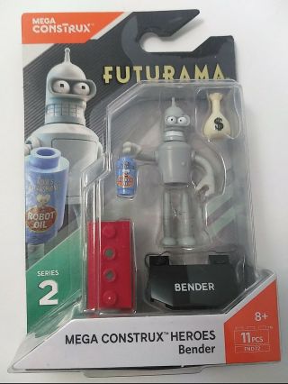 Mega Construx Heroes Bender Futurama 2017 Series 2 Figure