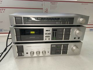 Vintage Pioneer Stereo Sa - 740 Amplifier,  Tx - 540 Tuner,  Ct - 540 Cassette Deck Look