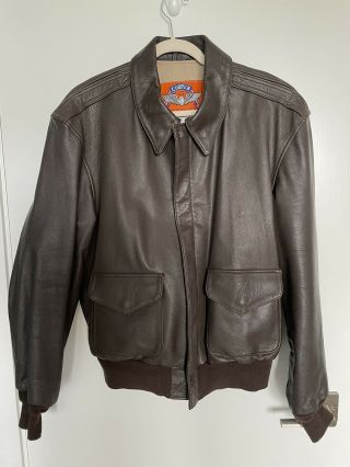 Vintage Cooper A - 2 Flight Bomber Jacket 1995 Anniversary WWII Leather 42R 2