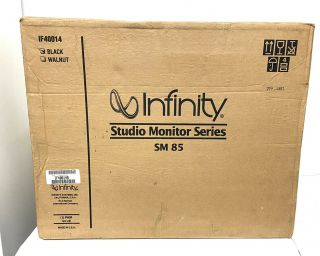 Vintage Infinity Sm - 85 Studio Monitor Bookshelf Speakers Pair (2) Black Nos