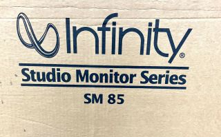 Vintage Infinity SM - 85 Studio Monitor Bookshelf Speakers Pair (2) Black NOS 2