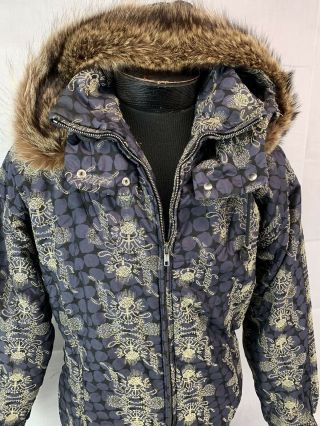 Vintage Bogner Jacket Embroidered Coat Women’s Xl Ski Hood Winter Fashion