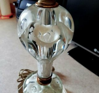Vintage MCM Joe St Clair Paper Weight Lamp 3 - Tier & Finial 4