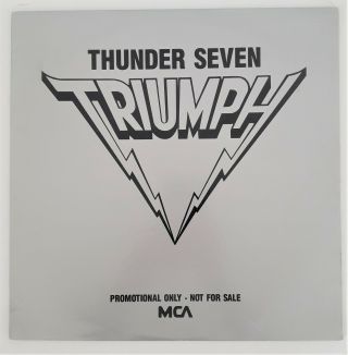 Triumph Thunder Seven 12 " Promo Vinyl Silver Cover 1984 Mca Canada