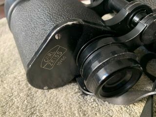 Vintage CARL ZEISS 10X50 MADE IN GERMANY COATED Binoculars S.  N.  760445 2