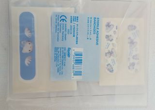 Vtg 1999 Sanrio Hello Kitty Blue Angel Wings Sterile Bandages Band Aid Htf