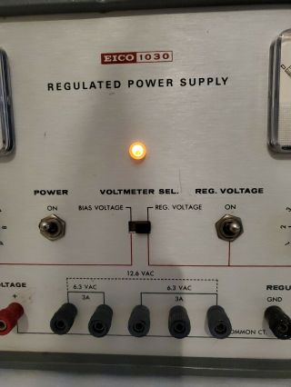 EICO 1030 Regulated Variable Power Supply Tube Type Vintage Powers On 5