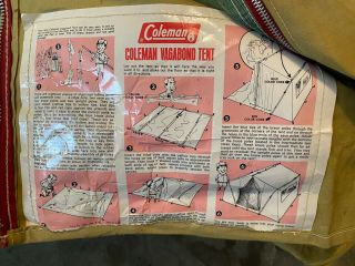 Vintage Coleman Canvas 8x10 Vagabond Cabin Tent - No Poles 5