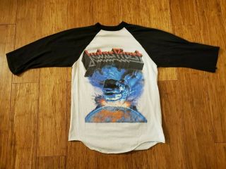 Vintage 1988 Judas Priest Ram It Down Tour Raglan T Shirt Size Medium