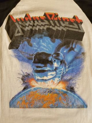 Vintage 1988 Judas Priest Ram It Down Tour Raglan T Shirt Size Medium 2