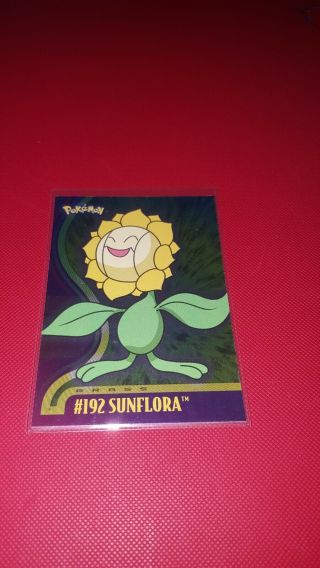 Topps Pokemon Johto Series 1 Sunflora Silver Foil Holo 192 Rare