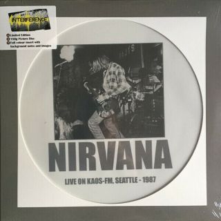 Nirvana Live On Kaos - Fm,  Seattle Interference Vinyl Lp Picture Disc New/sealed