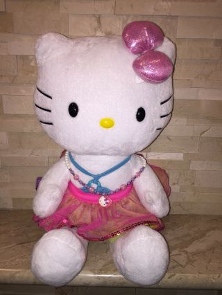Build A Bear Plush Hello Kitty With Necklace