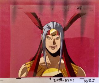Nazca Animation Cel With Matching Pencil Drawing (douga).  Warrior 2