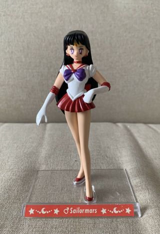 Sailor Mars Bandai Action Figure 5 " Tall With Stand - No Box,  Nicely Detailed