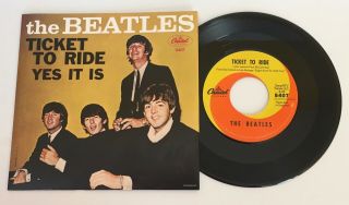 The Beatles / Ticket To Ride & Yes It Is / Rsd 2011 45 W/ Ps /