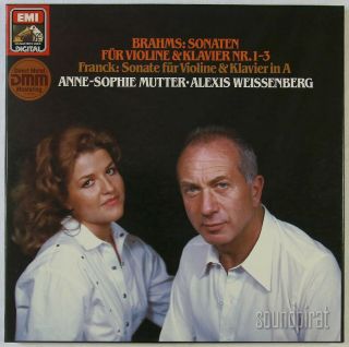 Mutter Brahms Franck Violin Sonatas Emi Ed.  1 Digital 2 Lp Box Set Germany Nm