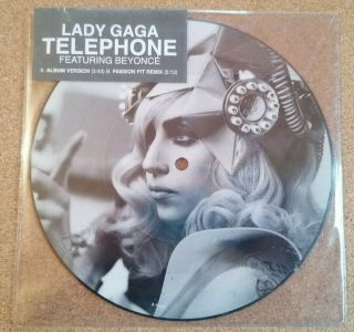 Lady Gaga & Beyonce 7 " Picture Disc Telephone Eu Interscope 1st Press Unplayed