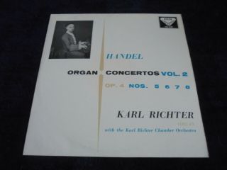 Handel - Organ Concerto - Karl Richter 1960 Uk Lp Stereo Decca Sxl 2187 Wbg Ed 1