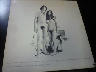 John Lennon And Yoko Ono Two Virgins LP Apple Records T - 5001 Canada 3
