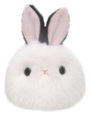 Sanei Mofu Rabi - Dango Black And White Stuffed Toy Rabbit 7cm Plush Doll Japan