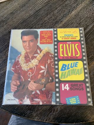 Elvis Presley - Blue Hawaii Soundtrack Album - Rca Records Lp Lpm 2426