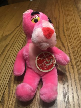 Nwt 1980 Vintage Plush Pink Panther 10” Tall By Mighty Star Stuffed Animal Toy