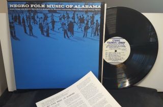 Negro Folk Music Of Alabama " Game Songs " Vinyl Lp Folkways Fe 4474 W/ Booklet