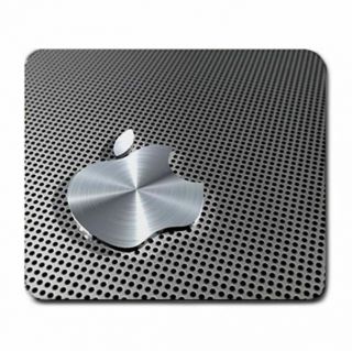 Silver Alloy Looking Apple Mac Non 3 - D Mouse Pad Mouse Mat