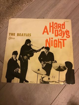 The Beatles - A Hard Days Night Vinyl Lp,  Odeon Op - 8147,  Red Wax Record