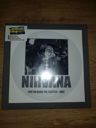 . Nirvana " Live On Kaos Fm " Seattle 1987 Picture Disc Vinyl