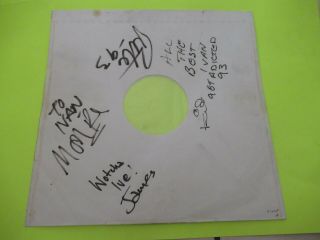 The Adicts Signed Autographed Inner Sleeve Only (no Vinyl) Punk