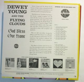 Dewey Young and The Flying Clouds God Bless Our Home Sphere Sound LP 1001 1965 2