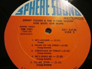 Dewey Young and The Flying Clouds God Bless Our Home Sphere Sound LP 1001 1965 3
