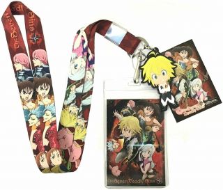 The Seven Deadly Sins Lanyard With Id Holder And Meliodas Pvc Charm
